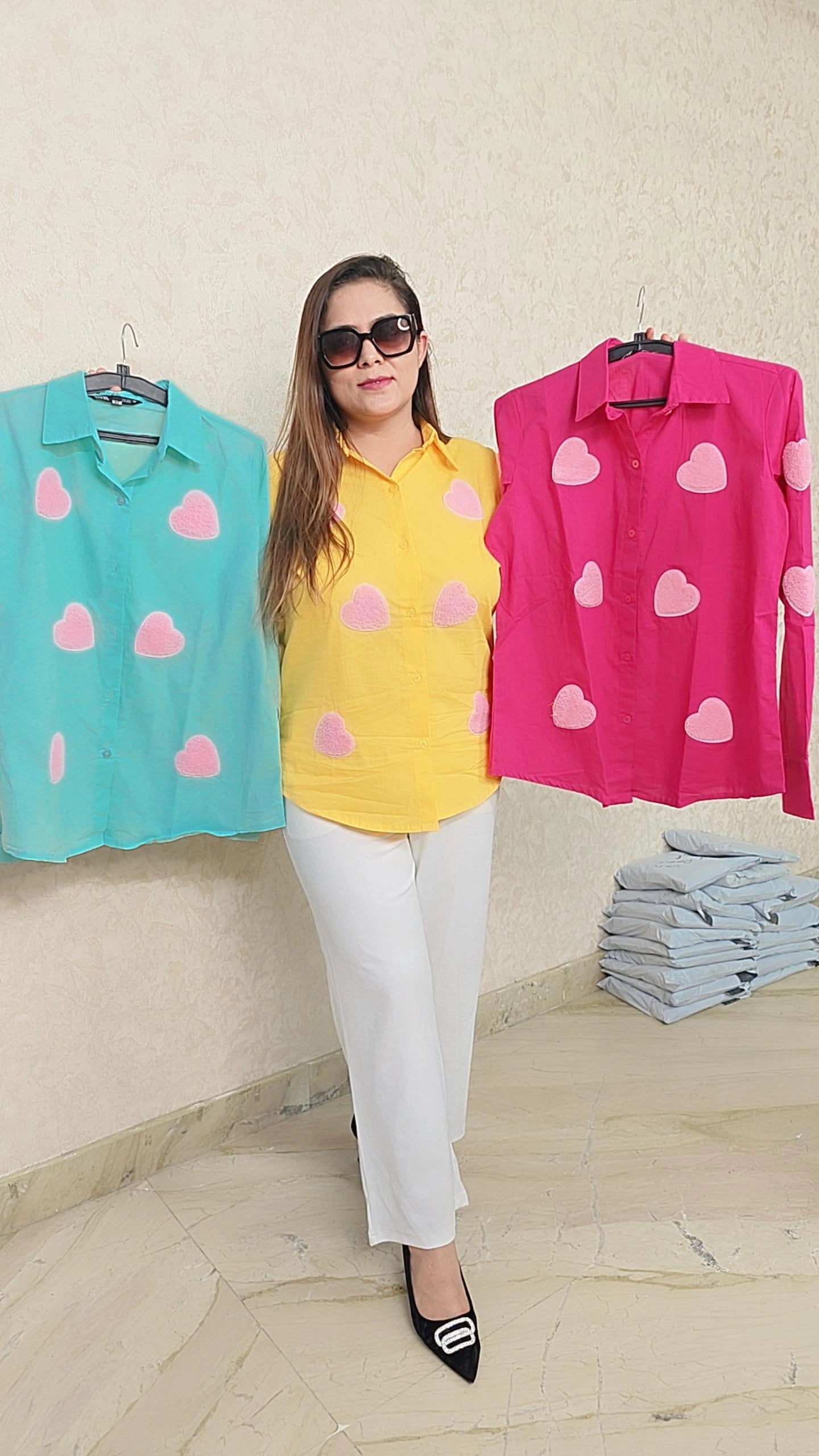 Heart Beat Cotton Shirts