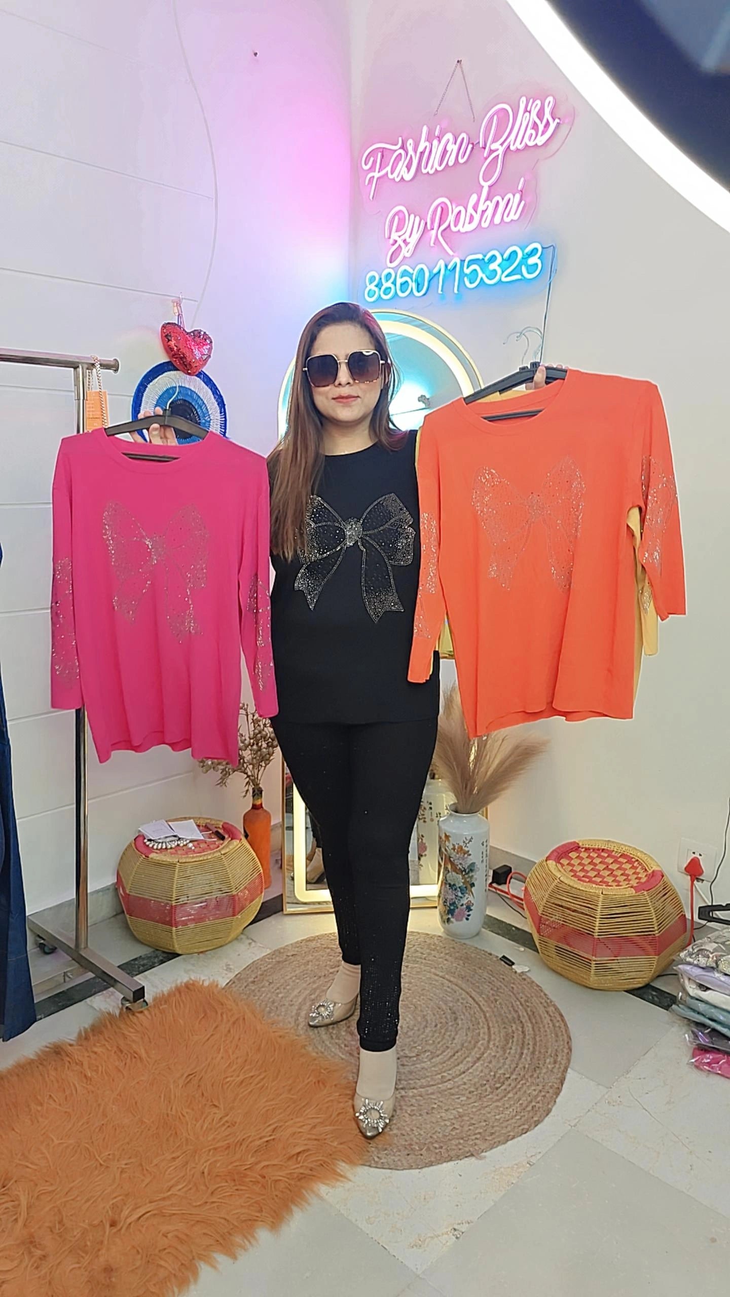 "Bold, beautiful, and effortlessly chic rhinestone top
