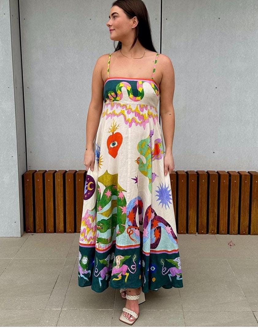 Digital print summer dress