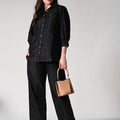 Bold in Black:The Ultimate Denim Coord Set