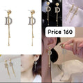 Elegant D Initial Drop Earrings – Sparkling Statement Style