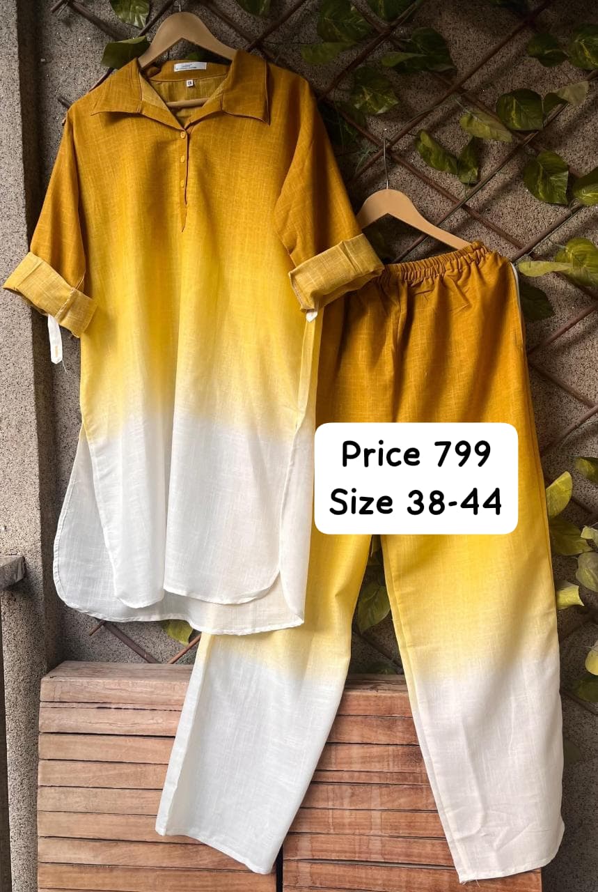Fashion bliss  Ombre Co-ord – Effortless Style & Comfort!