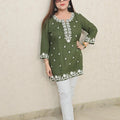 Elegant Green Embroidered Kurta
