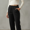 Stay Warm, Stay Stylish:Velvet Ribbed Lounge fleece Pants