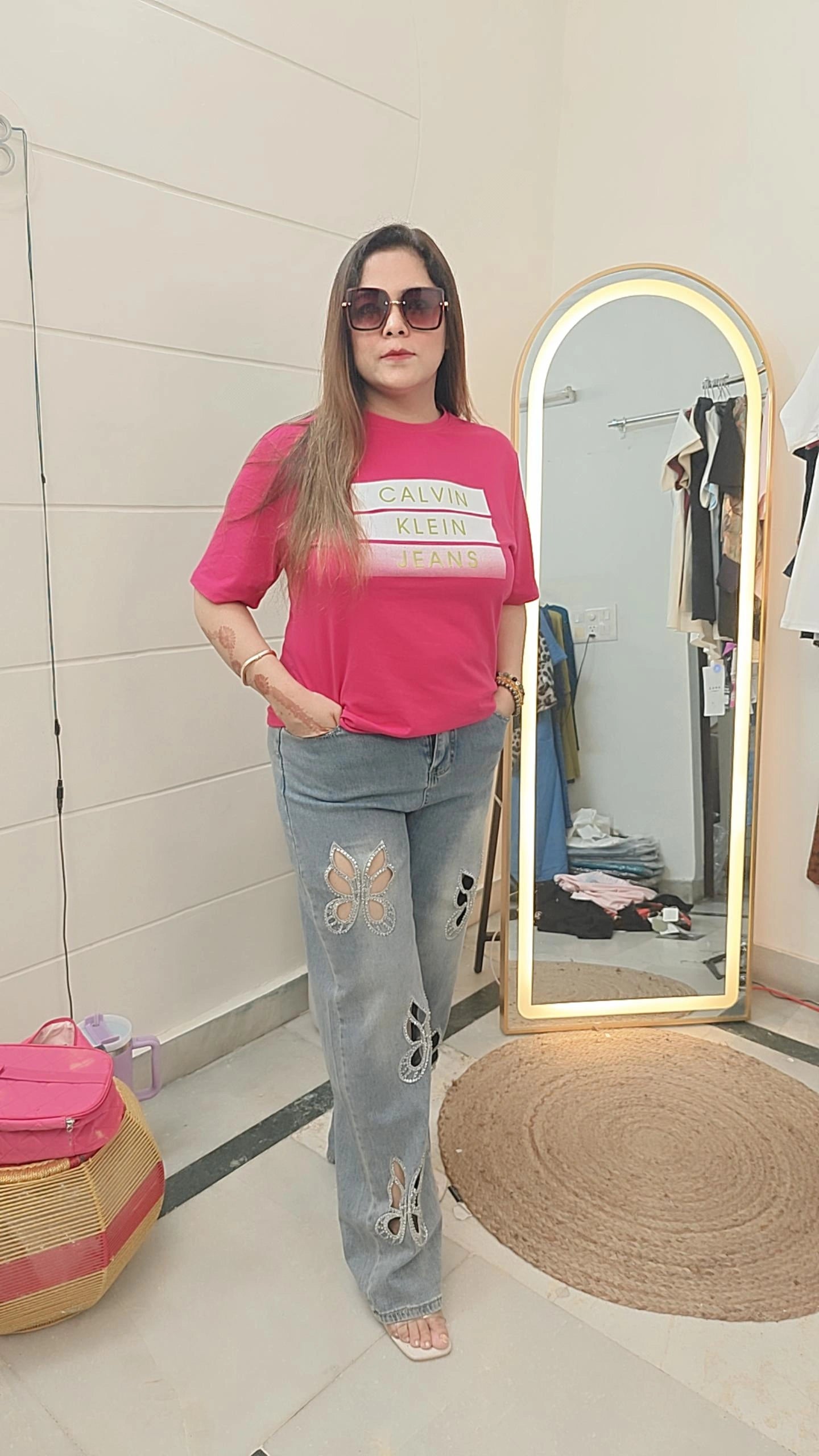 Casual trendy smart airport tshirts top