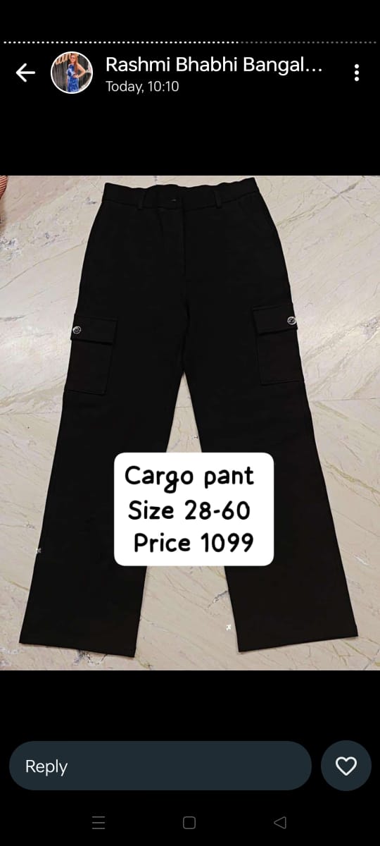 Women strechable high waist cargo pant