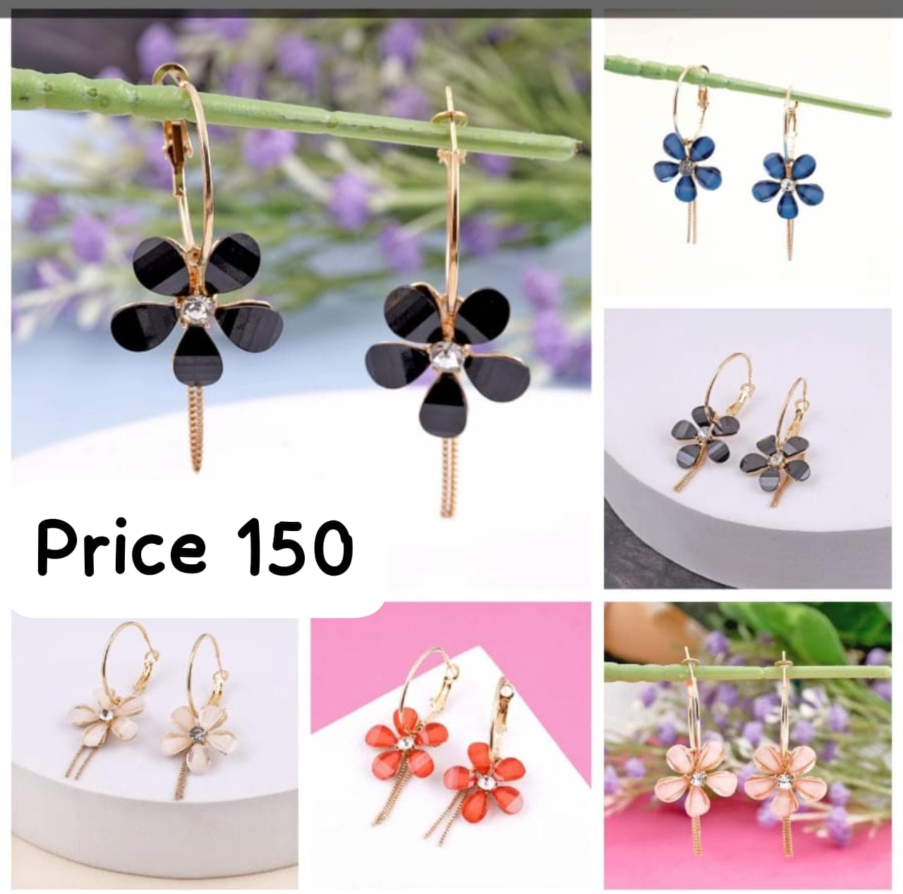 Colorful Bloom Drop Earrings – Floral Charm