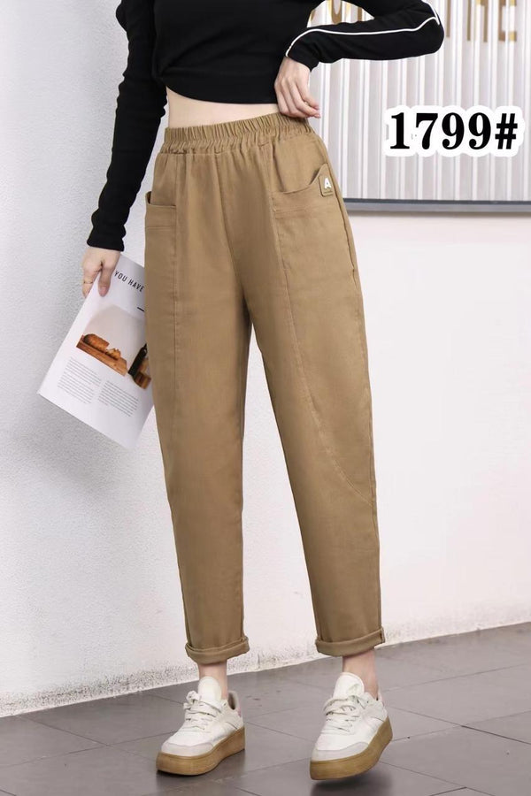 Corduroy ankel length pant free size