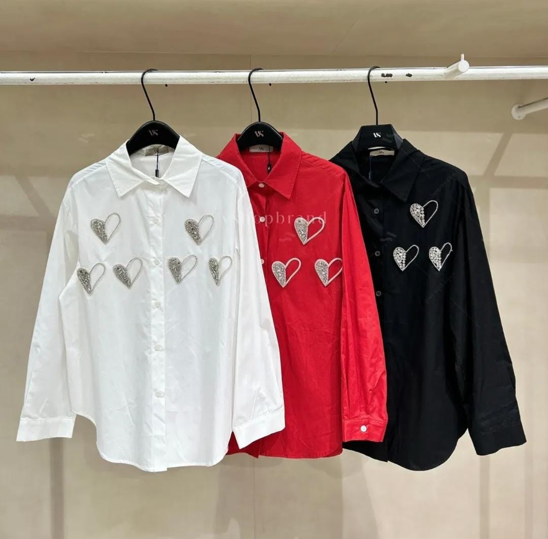 Statement Shirts with a Heart of Bling