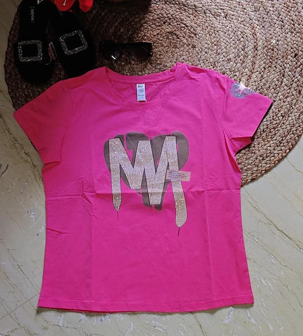 Rhinestone tshirt top