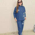 Denim Elegance Coord Set with Embroidery