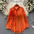Organza flower top