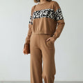 Trendy Winter Co-ord Set with Animal Print Accent – Casual Chic"
