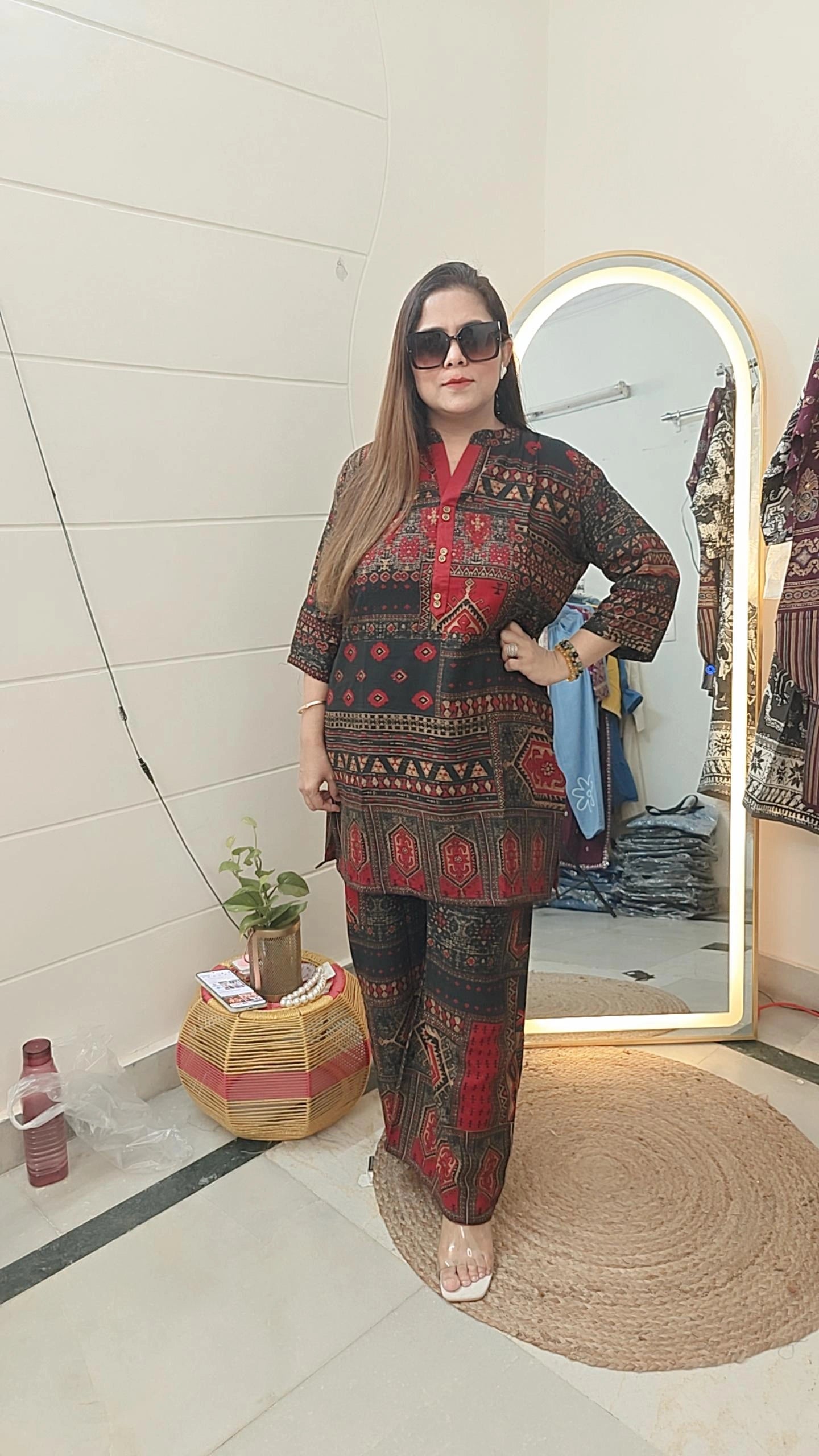 "Fusion Folk Printed Co-ord Set"