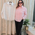 Premium sheer shirt with all over work