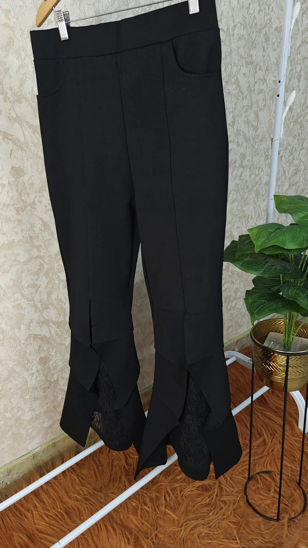 Flared ruffle pant