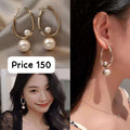 Elegant Pearl Hoop Earring