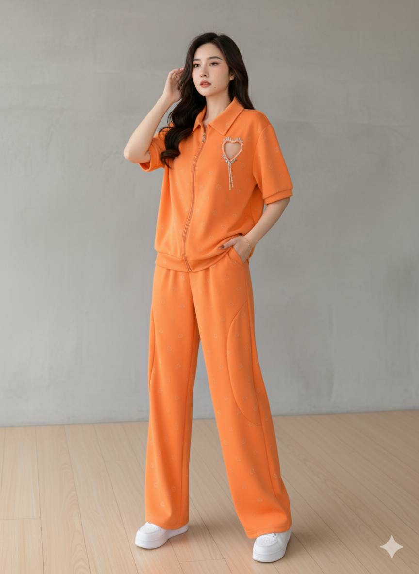 Cutie in Co-ord: Power with a Heart Full of Style"