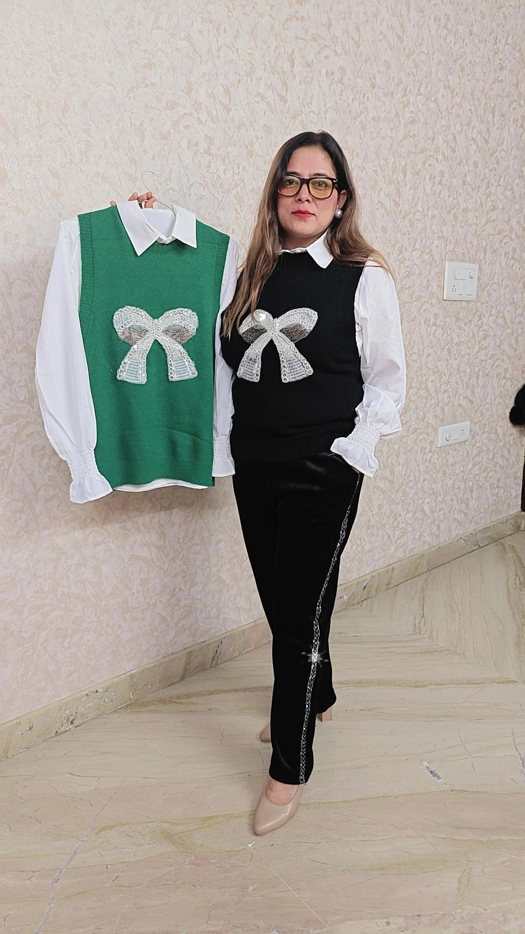 Two pc winter top (shirt+upper)