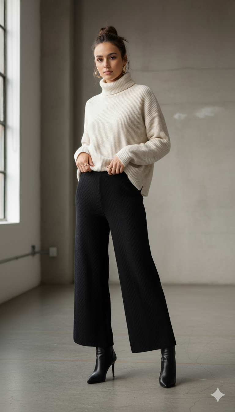 The Ultimate Cozy Wide-Leg Knitted Pant