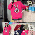 Cotton bunny tshirt with studs