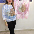Summer Knitted teddy top with Swarovski work