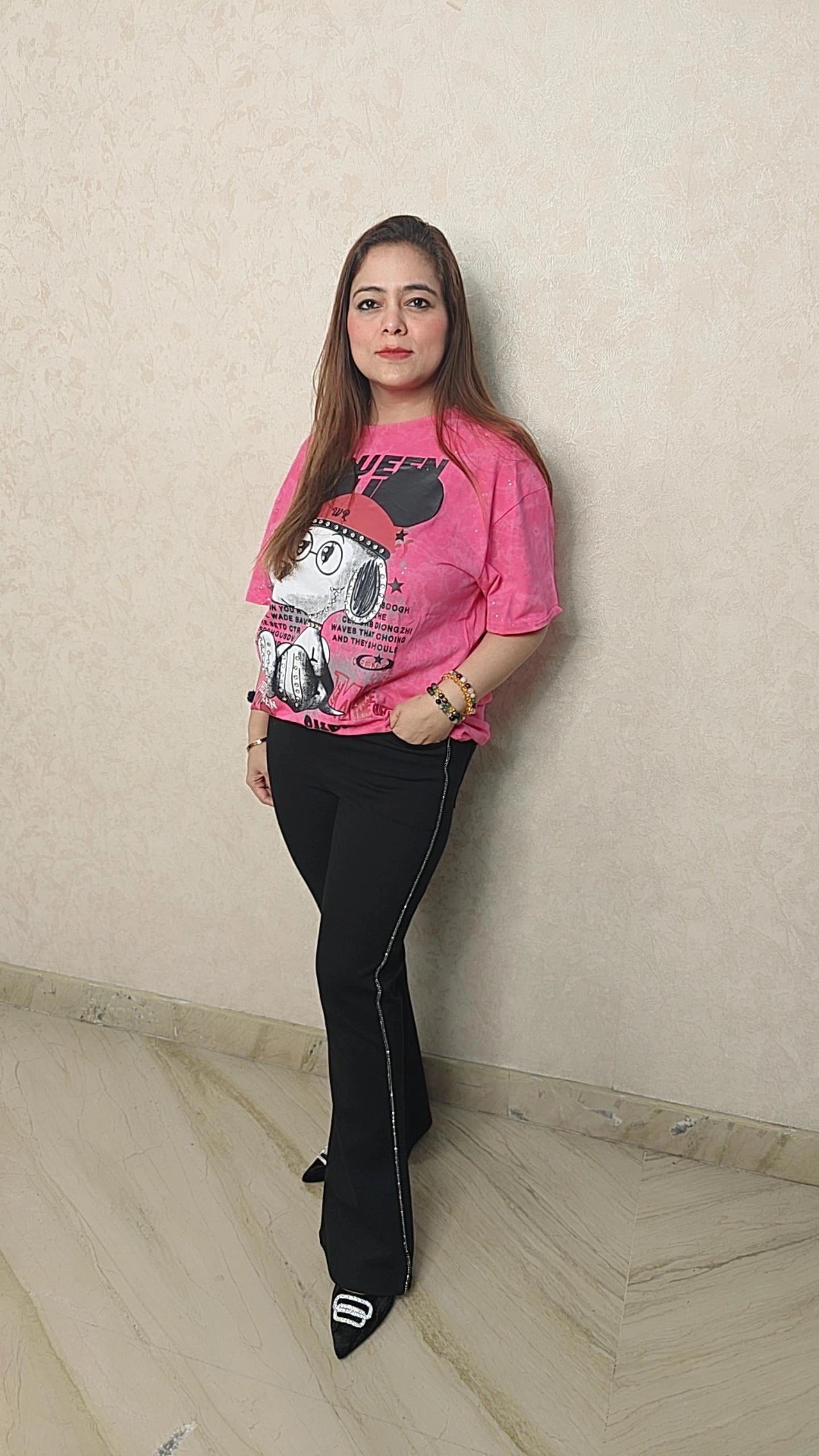 Women high waist bellbottom style pant