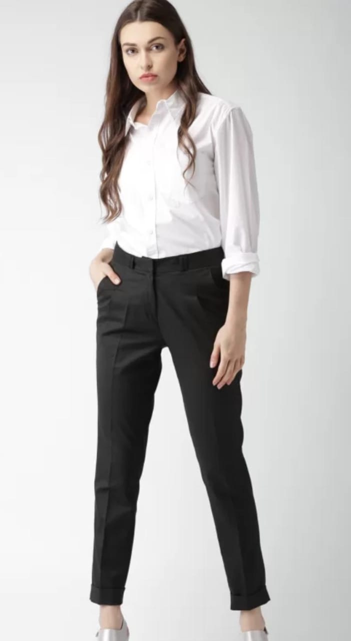 Women Black Formal trousers